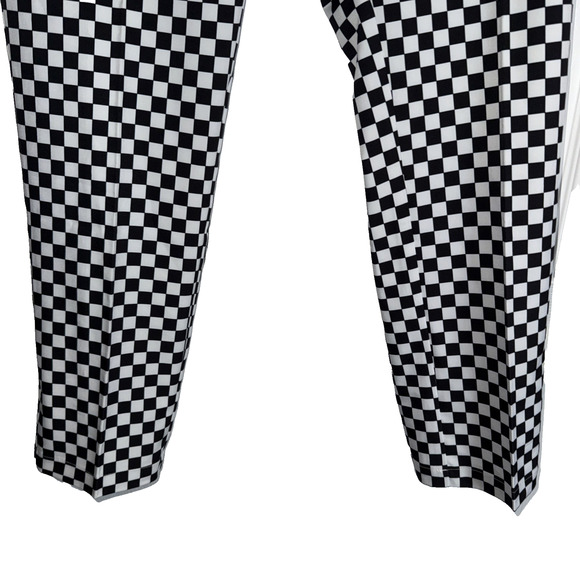 Lesmart Golf Trousers Size 12 Black White Checkered Performance Activewear - Picture 5 of 12